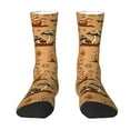 thumbnail image 1 of Goofa Brown Mushrooms Printed Men's Crew Socks, Soft Durable Breathable Moisture-Wicking with Odor Control Cotton socks, 1 of 9