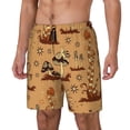 thumbnail image 1 of Goofa Brown Mushrooms Printed Men's Swim Trunks Board Shorts Quick Dry Mens Swimming Trunks with Compression Liner,Breathable Fit Hawaii Beach Shorts-XX-Large, 1 of 9