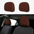 thumbnail image 1 of Goofa Brown Pattern 2 PCS Car Headrest Cover, Headrest Protector,Universal Interior Car Accessories, 1 of 6