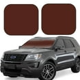 thumbnail image 1 of Goofa Brown Pattern 2 Piece Car Windshield Sun Shade Foldable | Front Windshield Shade for Sun, Heat and UV Rays | Sunshade for Car Front Window-Large, 1 of 7