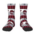Goofa Buffalo Plaid Forest Pattern Children's Crew Socks, Kids' Daily
