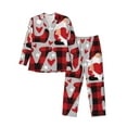 thumbnail image 1 of Goofa Buffalo Plaid Love And Gnome for 2-piece Loungewear Set Men’s Sleepwear Set Soft PJs Cozy loungewear Comfy Sleep Set Winter Pajamas-, 1 of 7