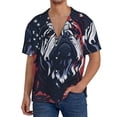 thumbnail image 1 of Goofa Bulldog with Forest Flag Printed Men's Casual Short-sleeved Shirt,Lightweight Breathable Button-down,Summer Casual men's top,Versatile Fashion shirt-Medium, 1 of 7