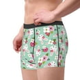 thumbnail image 1 of Goofa Bunny And Rose Printed Men's Boxer Briefs Underwear, Moisture-Wicking Underwear, Trunk,Soft and Breathable Cotton Underwear-, 1 of 9