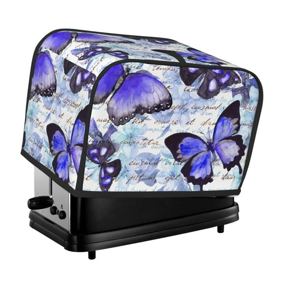 Goofa Butterflies Print Toaster Cover 2 Slice, Two Slice Bread Machine Cover Quilted Toaster Covers Bread Maker Cover Kitchen Appliance Cover