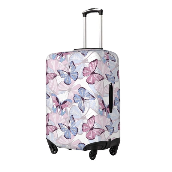 Goofa Butterflies in Pastel Pattern Luggage Covers For Suitcase,Suitcase Cover Protector Fit 18-32 Inch Luggage-