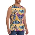 thumbnail image 1 of Goofa Butterfly 3 Printed Men's Sleeveless T-Shirt - Athletic Gym Workout Tank Top for Men - Moisture-Wicking, UPF 30+ Quick-Dry Muscle Tee-3X-Large, 1 of 8