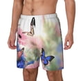 thumbnail image 1 of Goofa Butterfly And Flowers Printed Men's Swim Trunks Board Shorts Quick Dry Mens Swimming Trunks with Compression Liner,Breathable Fit Hawaii Beach Shorts-Medium, 1 of 9