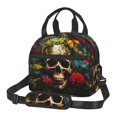 thumbnail image 1 of Goofa Butterfly Flower Plant Skull Pattern Lunch Bag ,Insulated Lunch Box, Small Leakproof Cooler Food Lunch Containers Reusable High Capacity Lunch Tote Bags, 1 of 8