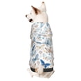 thumbnail image 1 of Goofa Butterfly Pattern Small Dog Sweater Hoodies Pet Grey Hooded Soft Fleece Sweatshirts with Pocket Fall Winter Puppy Cat Sweaters Warm Clothes-XX-Large, 1 of 8