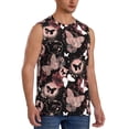 thumbnail image 1 of Goofa Butterfly Printed Men's Sleeveless T-Shirt - Athletic Gym Workout Tank Top for Men - Moisture-Wicking, UPF 30+ Quick-Dry Muscle Tee-X-Large, 1 of 8