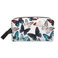 thumbnail image 1 of Goofa Butterfly Printed Toiletry Bag with Handle,Large Capacity Travel Makeup Cosmetic Bag for Women, Carry on Airport Airline Compliant Bag, 1 of 9