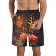 thumbnail image 1 of Goofa Butterfly Sitting on a Flower Printed Mens Swim Trunks Summer Quick Dry Short Beach Swimwear Bathing Suits-Small, 1 of 9