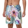 thumbnail image 1 of Goofa Cactus Printed Men's Swim Trunks Board Shorts Quick Dry Mens Swimming Trunks with Compression Liner,Breathable Fit Hawaii Beach Shorts-Small, 1 of 9