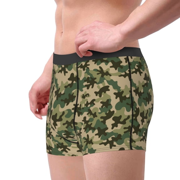 Goofa Camouflag Printed Men's Boxer Briefs Underwear, Moisture-Wicking Underwear, Trunk,Soft and Breathable Cotton Underwear-X-Large