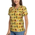 thumbnail image 1 of Goofa Car Tent Trees Pattern Women's Slim-Fit Short-Sleeve V-Neck T-Shirt,Classic-Fit Short-Sleeve V-Neck T-Shirt-Large, 1 of 5