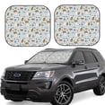 thumbnail image 1 of Goofa Carrot Rabbit Pattern 2 Piece Car Windshield Sun Shade Foldable | Front Windshield Shade for Sun, Heat and UV Rays | Sunshade for Car Front Window-Large, 1 of 7