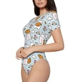thumbnail image 1 of Goofa Carrot Rabbit Printed Women Rash Guard Short Sleeve,Tummy control Swimsuit Surfing Swimsuit Bathing Suit One Piece Swimsuit UPF 50-XX-Large, 1 of 9
