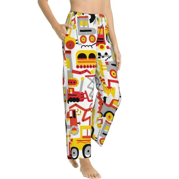 Goofa Cars Printed Soft Pajama Pants for Women, Wide Leg Comfy Casual Lounge Yoga Pants-XX-Large