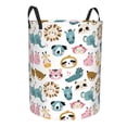 thumbnail image 1 of Goofa Cartoon Animals Printed Circular Hamper,Laundry Basket with Handles,Storage Baskets Foldable,Large Capacity Laundry Hamper-, 1 of 8