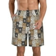 thumbnail image 1 of Goofa Cartoon Bear Printed Mens Swim Trunks Summer Quick Dry Short Beach Swimwear Bathing Suits-Large, 1 of 9