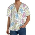 thumbnail image 1 of Goofa Cartoon Bunny Printed Men's Casual Short-sleeved Shirt,Lightweight Breathable Button-down,Summer Casual men's top,Versatile Fashion shirt-Large, 1 of 7