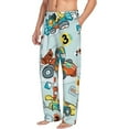 thumbnail image 1 of Goofa Cartoon Car Racing Printed Soft Pajama Pants for Men, Wide Leg Comfy Casual Lounge Yoga Pants-XX-Large, 1 of 9