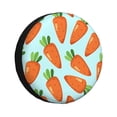 thumbnail image 1 of Goofa Cartoon Carrot Pattern Universal Tire Cover for Jeep, SUV, Truck, and Trailer – Waterproof, UV-Resistant,Easy to Install, Fits 14"-17" Tires-15 inch, 1 of 6