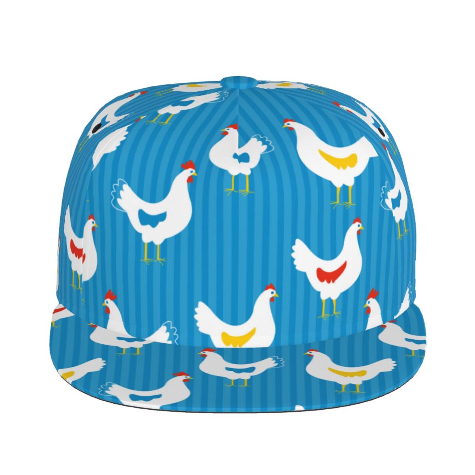 Goofa Cartoon Chicken Printed Men's Baseball Cap,Straight Brim Hat,Golf ...