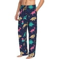 thumbnail image 1 of Goofa Cartoon Dinosaur Printed Soft Pajama Pants for Men, Wide Leg Comfy Casual Lounge Yoga Pants-X-Large, 1 of 9