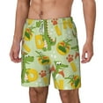 thumbnail image 1 of Goofa Cartoon Dinosaurs Printed Men's Swim Trunks Board Shorts Quick Dry Mens Swimming Trunks with Compression Liner,Breathable Fit Hawaii Beach Shorts-Small, 1 of 9