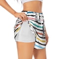 thumbnail image 1 of Goofa Cartoon Dinosaurs Printed Women 2 in 1 Running Shorts,Quick Dry Athletic Workout Shorts,High Waisted Athletic Shorts with Liner Pockets-Small, 1 of 9