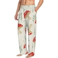 thumbnail image 1 of Goofa Cartoon Flat Mushrooms Printed Soft Pajama Pants for Men, Wide Leg Comfy Casual Lounge Yoga Pants-Small, 1 of 9