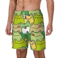 thumbnail image 1 of Goofa Cartoon Frog Printed Men's Swim Trunks Board Shorts Quick Dry Mens Swimming Trunks with Compression Liner,Breathable Fit Hawaii Beach Shorts-Large, 1 of 9