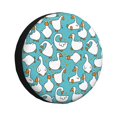 thumbnail image 1 of Goofa Cartoon Funny Goose Pattern Universal Tire Cover for Jeep, SUV, Truck, and Trailer – Waterproof, UV-Resistant,Easy to Install, Fits 14"-17" Tires-16 inch, 1 of 6