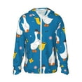 thumbnail image 1 of Goofa Cartoon Goose Printed Women's UPF 50+ Sun Protection Hoodie Jacket Lightweight Long Sleeve Sun Shirt for Women with Pocket Hiking Outdoor-X-Large, 1 of 9