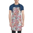 thumbnail image 1 of Goofa Cartoon Hearts Printed Waterproof Apron 33" Chef Aprons for Men Heavy Duty Chemical Work Apron Adjustable Bib Apron, 1 of 9