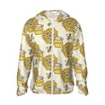 thumbnail image 1 of Goofa Cartoon Honey Pot Bee Sunflower Printed Women's UPF 50+ Sun Protection Hoodie Jacket Lightweight Long Sleeve Sun Shirt for Women with Pocket Hiking Outdoor-3X-Large, 1 of 9