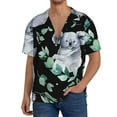 thumbnail image 1 of Goofa Cartoon Koala Bear Printed Men's Casual Short-sleeved Shirt,Lightweight Breathable Button-down,Summer Casual men's top,Versatile Fashion shirt-Small, 1 of 1