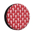 thumbnail image 1 of Goofa Cartoon Lobster Pattern Universal Tire Cover for Jeep, SUV, Truck, and Trailer – Waterproof, UV-Resistant,Easy to Install, Fits 14"-17" Tires-16 inch, 1 of 6