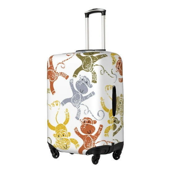 Goofa Cartoon Monkey Pattern Luggage Covers For Suitcase,Suitcase Cover Protector Fit 18-32 Inch Luggage-Large