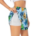 thumbnail image 1 of Goofa Cartoon Monster Printed Women 2 in 1 Running Shorts,Quick Dry Athletic Workout Shorts,High Waisted Athletic Shorts with Liner Pockets-X-Large, 1 of 9