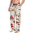 thumbnail image 1 of Goofa Cartoon Mushrooms Printed Soft Pajama Pants for Men, Wide Leg Comfy Casual Lounge Yoga Pants-Small, 1 of 9