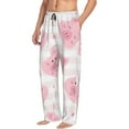 thumbnail image 1 of Goofa Cartoon Pig Printed Soft Pajama Pants for Men, Wide Leg Comfy Casual Lounge Yoga Pants-Small, 1 of 9
