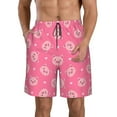 thumbnail image 1 of Goofa Cartoon Pigs and Hearts Printed Mens Swim Trunks Summer Quick Dry Short Beach Swimwear Bathing Suits-Large, 1 of 9