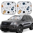 thumbnail image 1 of Goofa Cartoon Planets Pattern 2 Piece Car Windshield Sun Shade Foldable | Front Windshield Shade for Sun, Heat and UV Rays | Sunshade for Car Front Window-Large, 1 of 7
