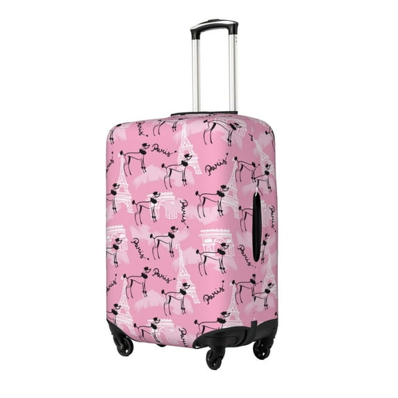 Goofa Cartoon Poodle Dog Pattern Luggage Covers For Suitcase,Suitcase Cover Protector Fit 18-32 Inch Luggage-X-Large