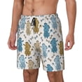 thumbnail image 1 of Goofa Cartoon Poodle Dog Printed Men's Swim Trunks Board Shorts Quick Dry Mens Swimming Trunks with Compression Liner,Breathable Fit Hawaii Beach Shorts-X-Large, 1 of 9