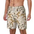 thumbnail image 1 of Goofa Cartoon Poodle Dog Printed Men's Swim Trunks Board Shorts Quick Dry Mens Swimming Trunks with Compression Liner,Breathable Fit Hawaii Beach Shorts-Small, 1 of 9