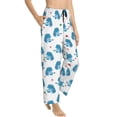 thumbnail image 1 of Goofa Cartoon Poodle Dog Printed Soft Pajama Pants for Women, Wide Leg Comfy Casual Lounge Yoga Pants-Large, 1 of 9